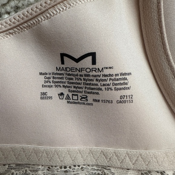 NWT Maidenform Womens One Fab Fit Everyday Full Coverage Racerback Bra 38C (148) - Picture 10 of 16